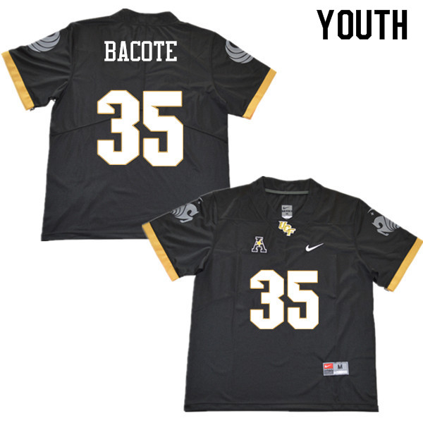 Youth #35 Dedrion Bacote UCF Knights College Football Jerseys Sale-Black